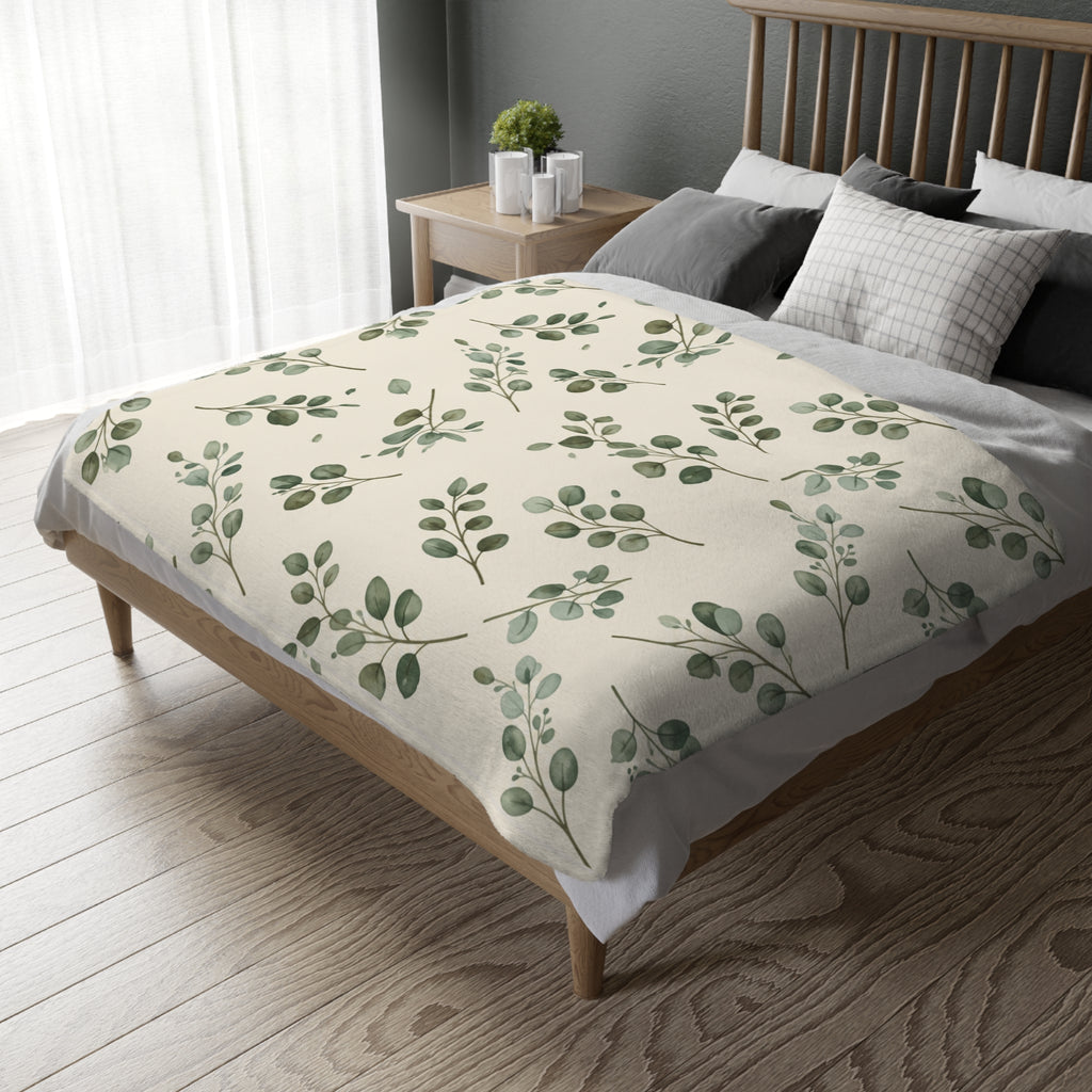 Botanical Eucalyptus Leaf Blanket