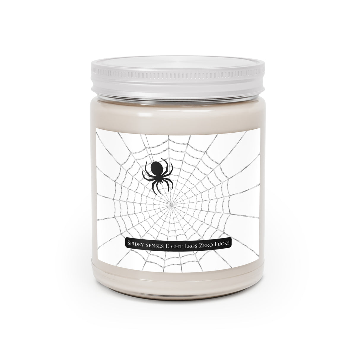 Spider Web 9oz Soy Candle — Scented Jar Candle with White Lid