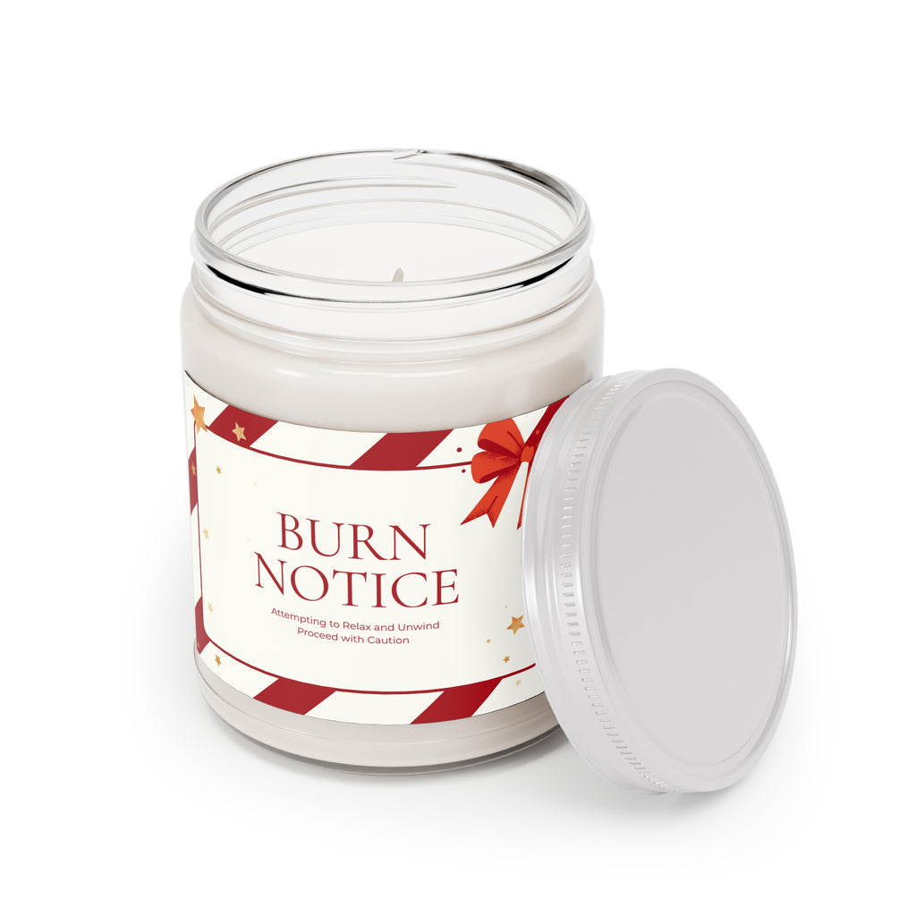 Burn Notice Holiday Spice Candle — 9oz Soy Jar