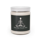 Meditating Skeleton Zen the F*ck Out Scented Soy Candle