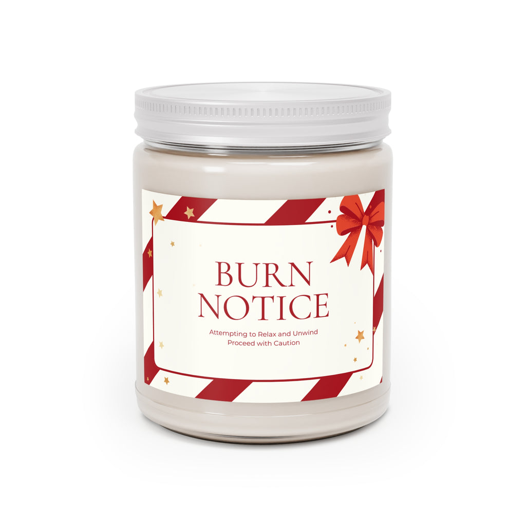 Burn Notice Holiday Spice Candle — 9oz Soy Jar
