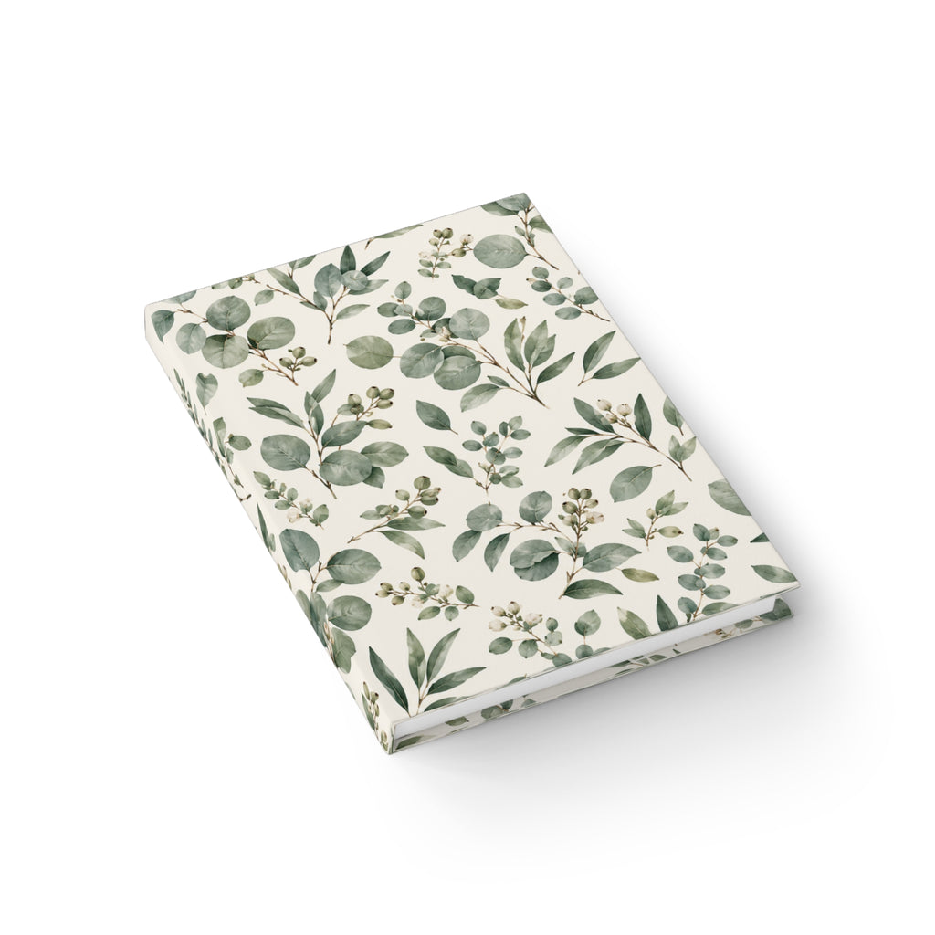 Botanical Eucalyptus Ruled Journal — Floral Lined Notebook for Notes & Planning