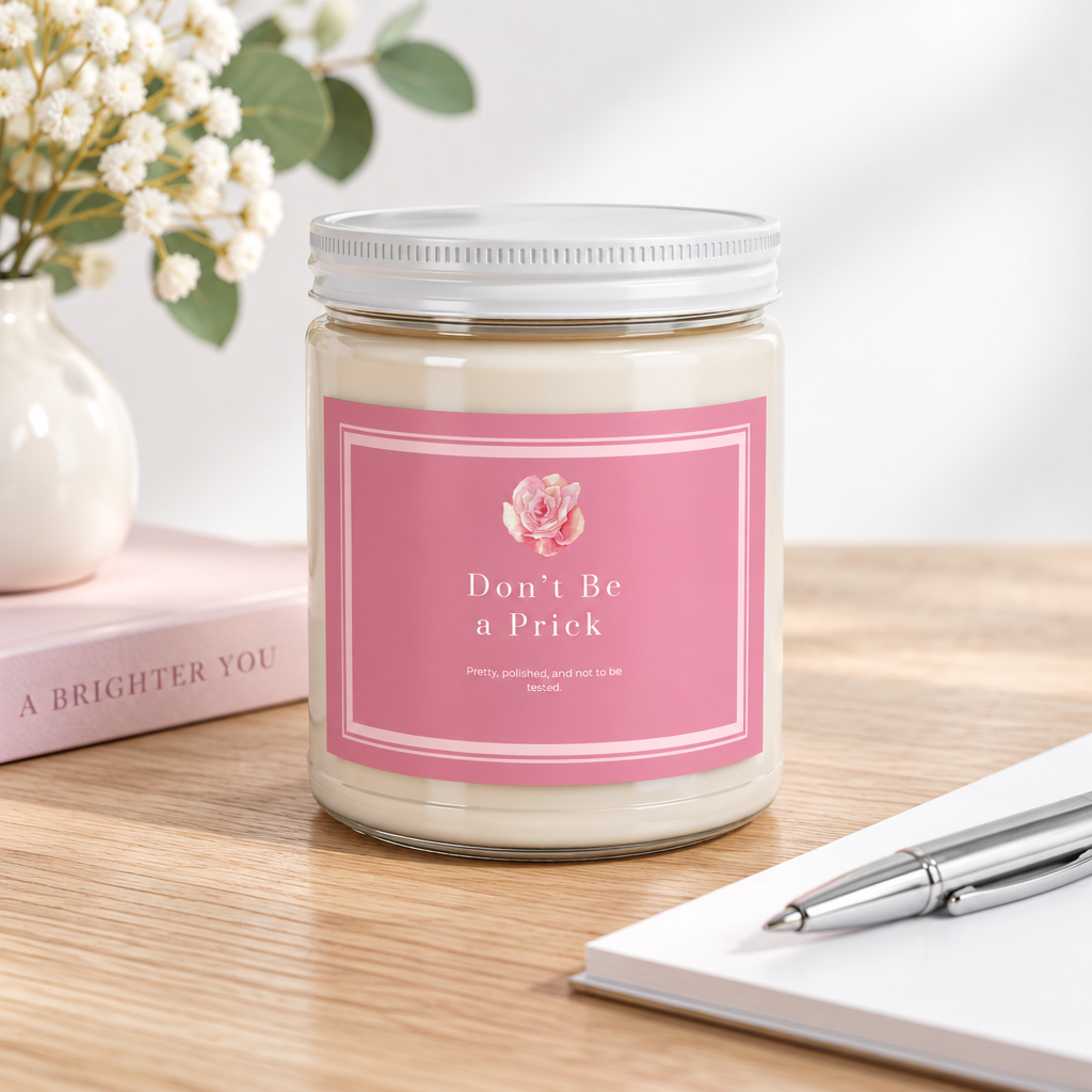 Don’t Be a Prick Rose Scented Soy Candle