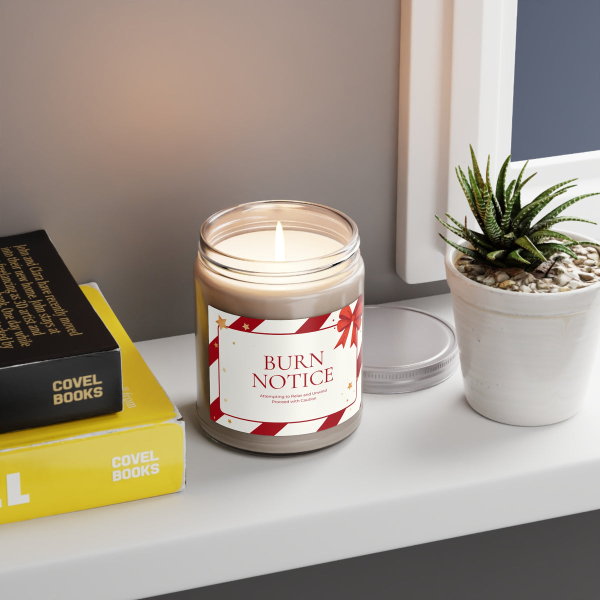 Burn Notice Holiday Spice Candle — 9oz Soy Jar