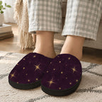 Starry Night Plush House Slippers