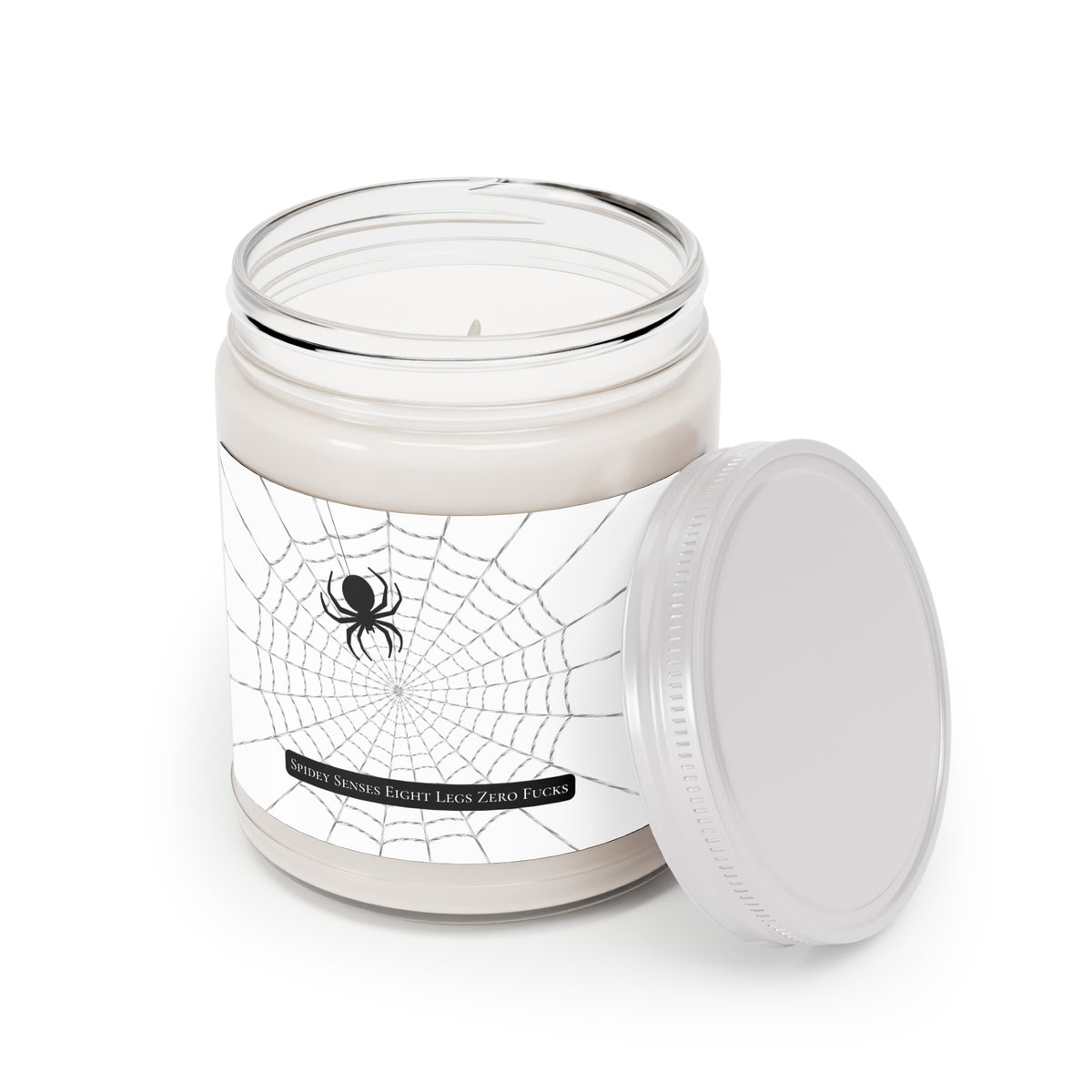 Spider Web 9oz Soy Candle — Scented Jar Candle with White Lid