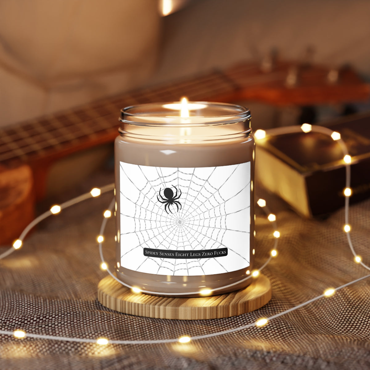 Spider Web 9oz Soy Candle — Scented Jar Candle with White Lid