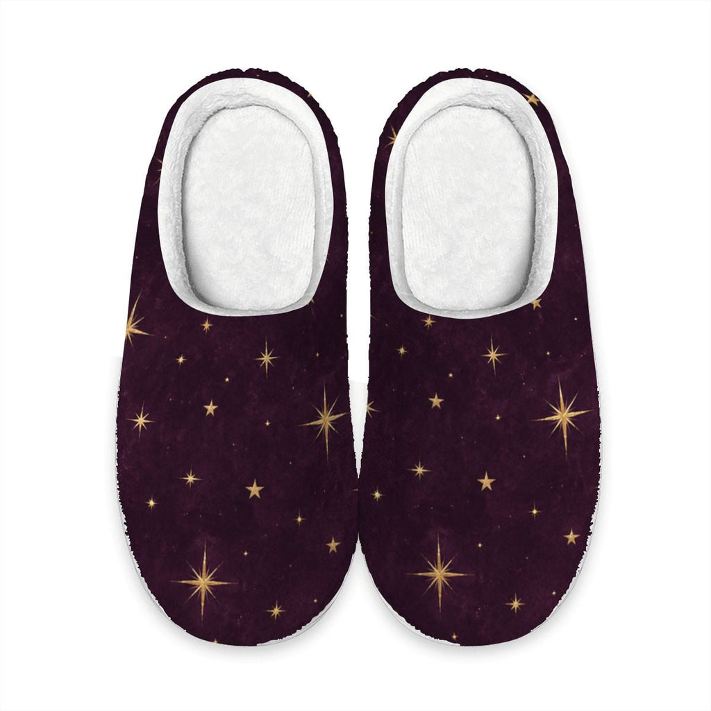 Starry Night Plush House Slippers