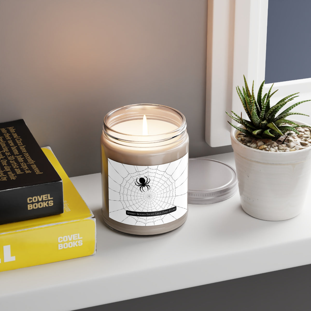 Spider Web 9oz Soy Candle — Scented Jar Candle with White Lid