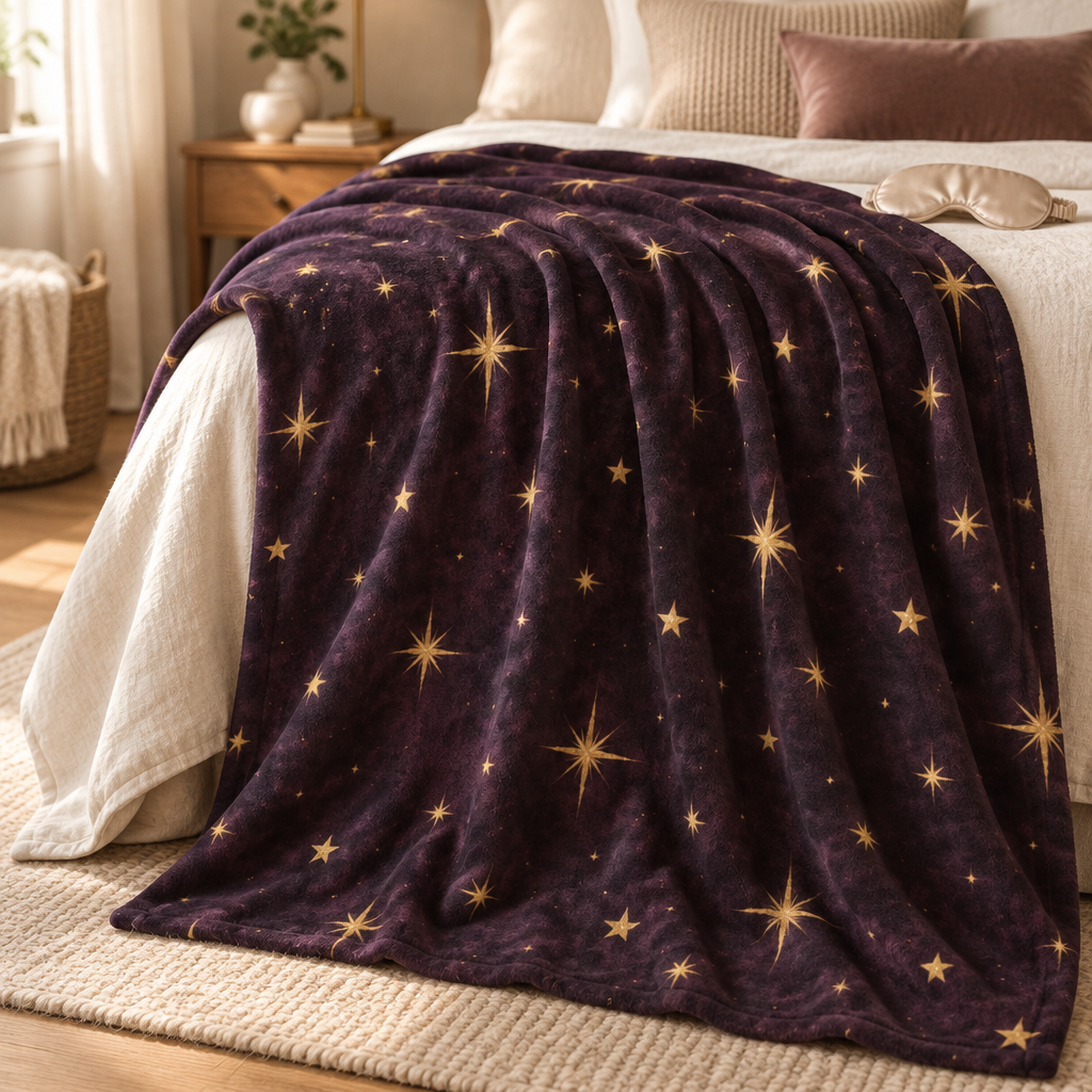 Starry Night Velveteen Blanket