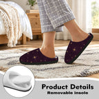 Starry Night Plush House Slippers