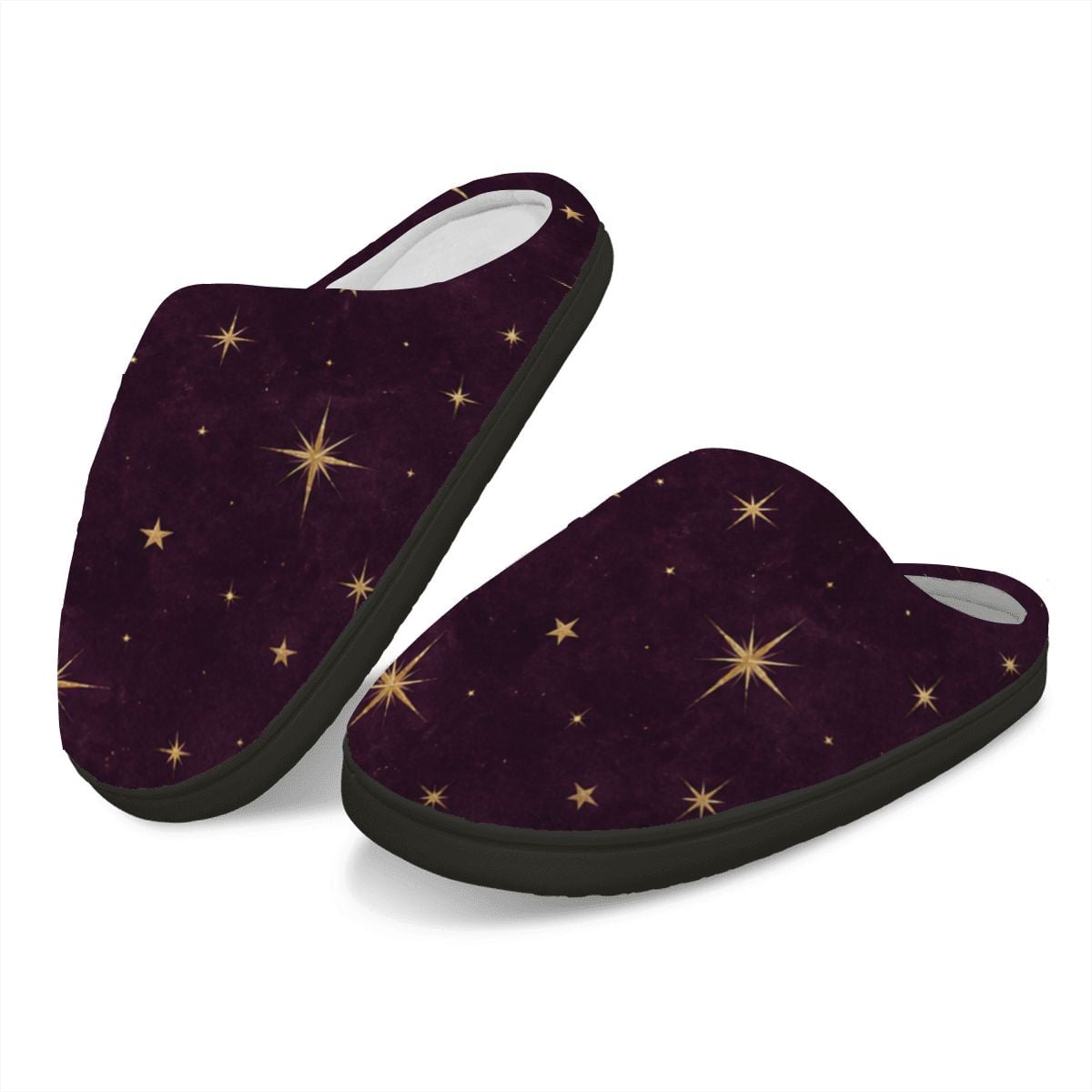 Starry Night Plush House Slippers