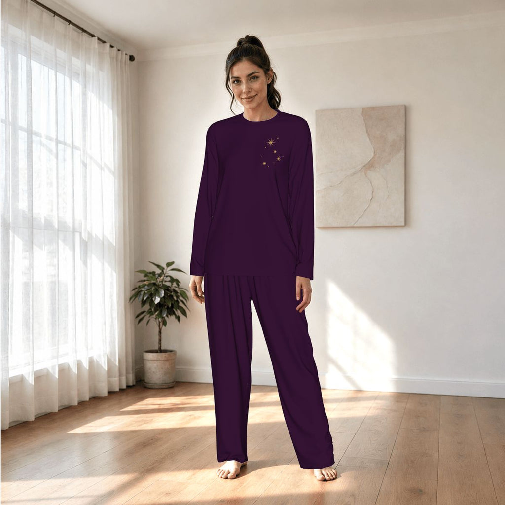 Starry Night Women’s Long-Sleeve Pajama Set