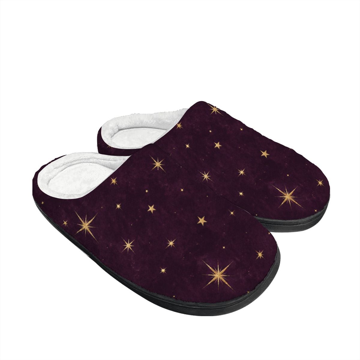 Starry Night Plush House Slippers